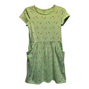 Cat & Jack Kids Green Four Leaf Clover Rainbow Dress - Size XL (14)